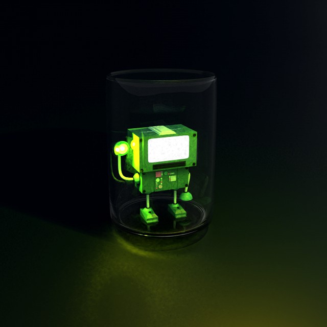 Robot in glass