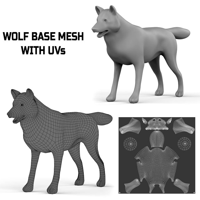 Wolf Base Mesh