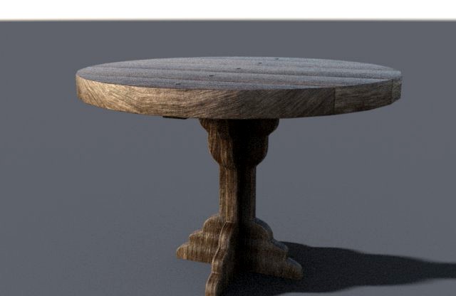 Round table Low-poly