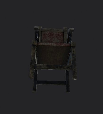 Chair for a horror game low-poly Low-poly