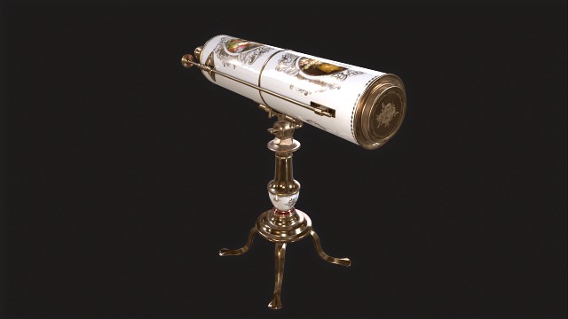 A royal antique reflecting telescope PBR