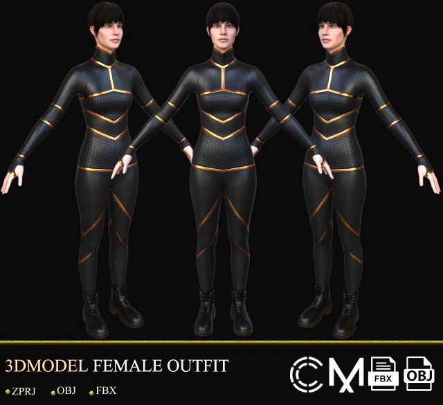 outfit female marvelous designer and clo3d