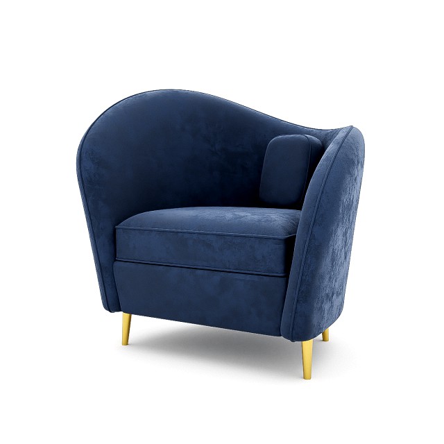 golden stainless leg contemporary armchair