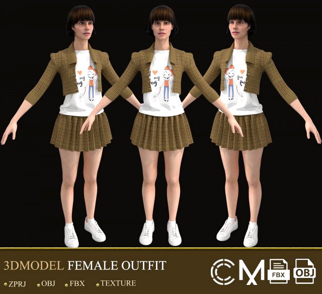 outfit female marvelous designer and clo3d