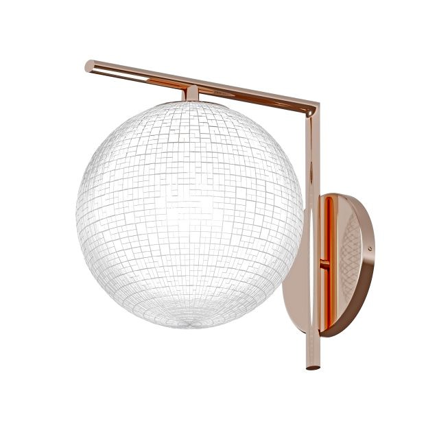 Wall lamp sconce with gilded body