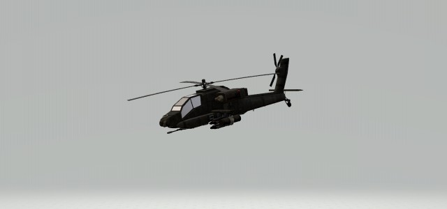 black military helicopter