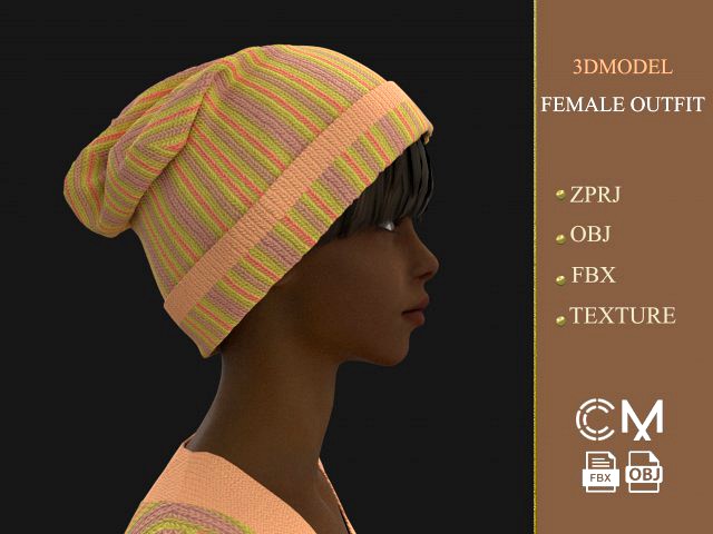 outfit female marvelous designer and clo3d zprj