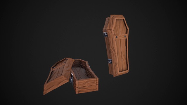 stylized coffin