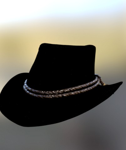 leather cowboy hat unissex