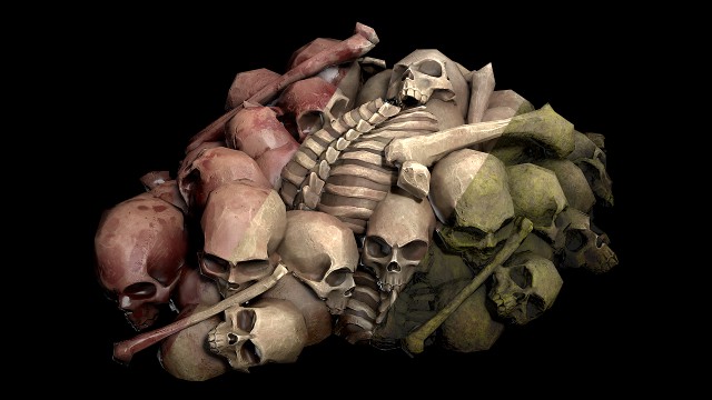 pile of bones