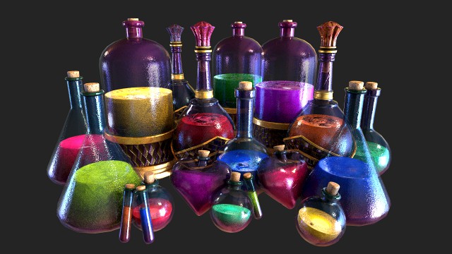 health potion bottle set