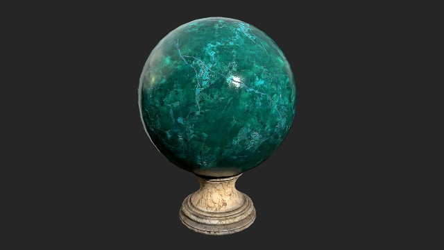 fortune teller green crystal ball