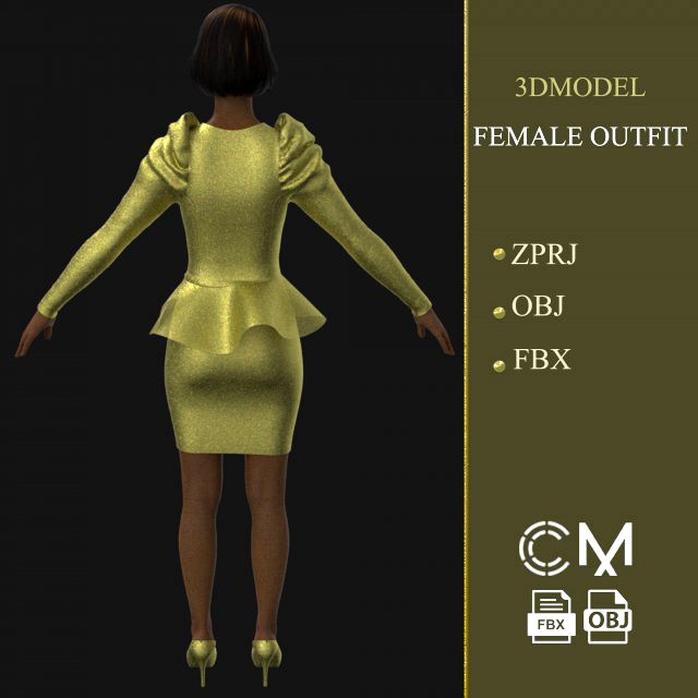 outfit female marvelous designer and clo3d