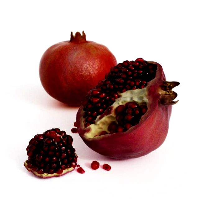 red pomegranate fruit and seeds