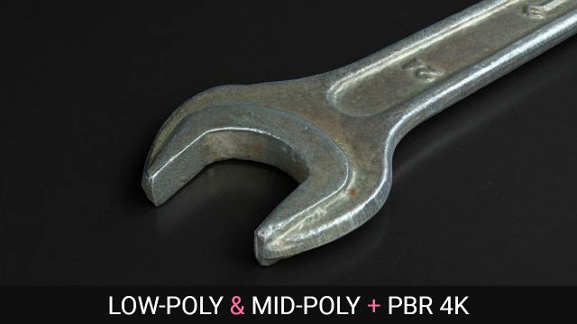 photoreal wrench game-ready model 02