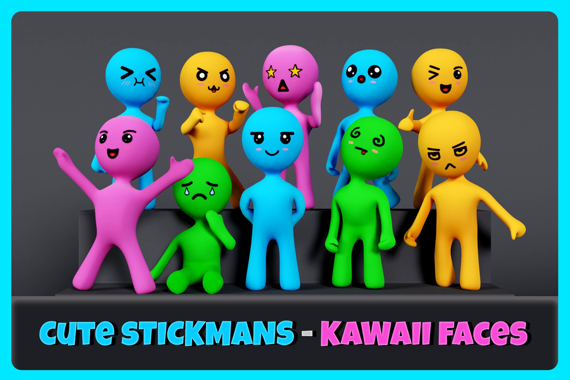 Hyper-Casual - Stickmans With Kawaii Faces