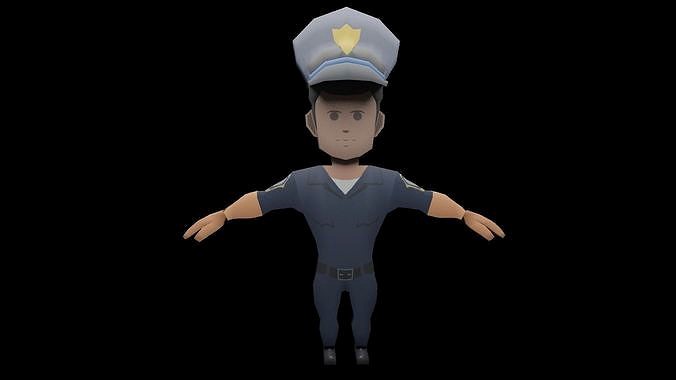 Police Man - Low Poly