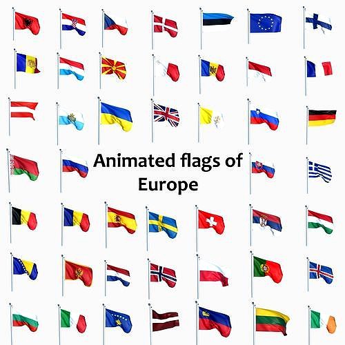Animated All Flags Of Europe