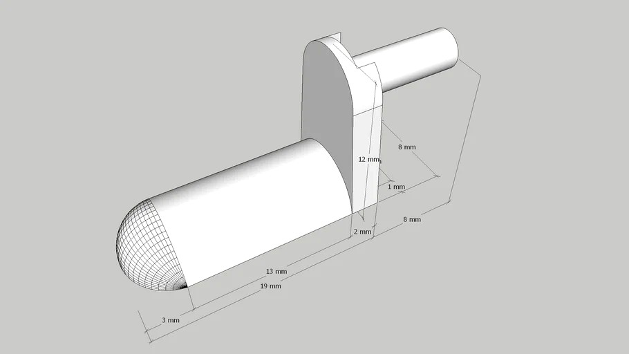 Ikea Besta Shelf Pins 113301 3d model
