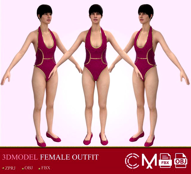 outfit female marvelous designer and clo3d