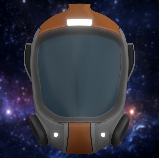 cosmonauts helmet low-poly