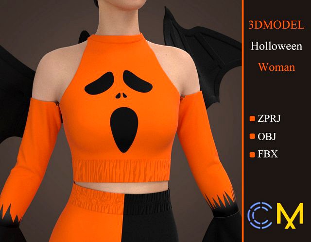 dress halloween women marvelous designer and clo3d
