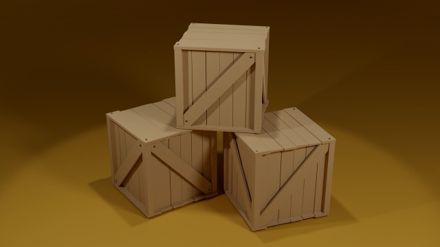 wooden boxes