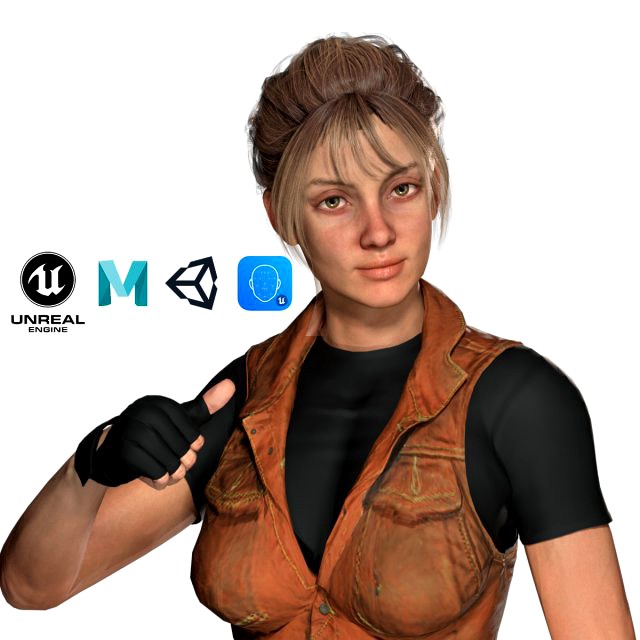 realistic women modular character female f1