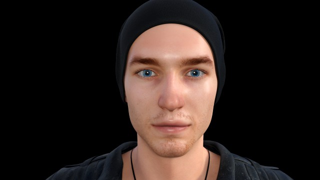 realistic male human rigged model