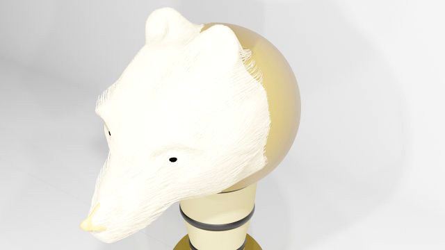 a bear chess piece
