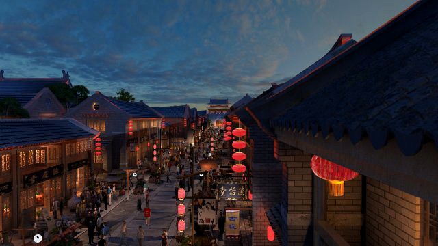 ancient town night view