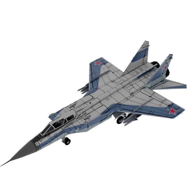 MIG-31 Foxhound lowpoly jet fighter