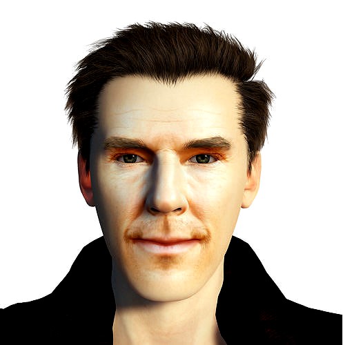 Benedict Cumberbatch 3D Rigged model ready for animation