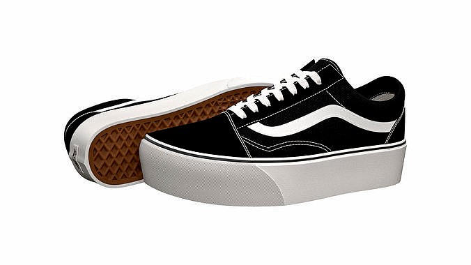 Vans Old Skool Stackform Black and White