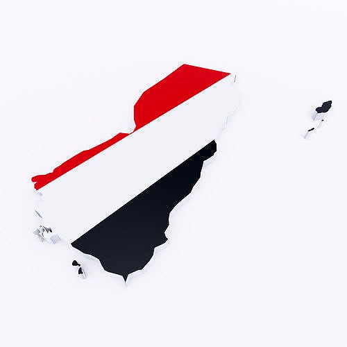 Yemen map lowpoly 3d model