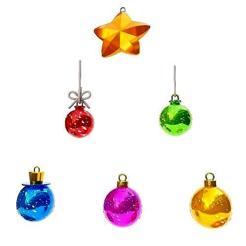 Christmas balls 3d model set3