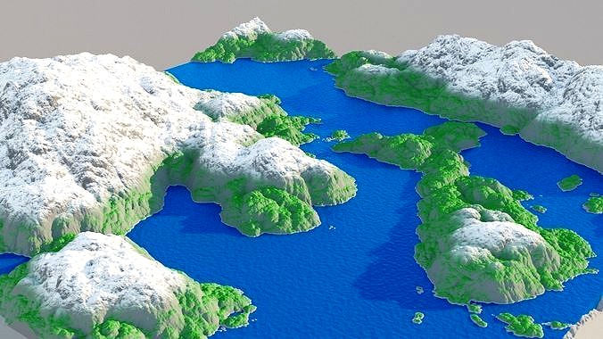 Low poly mountains