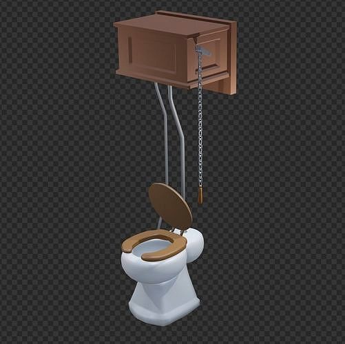 Pull chain toilet