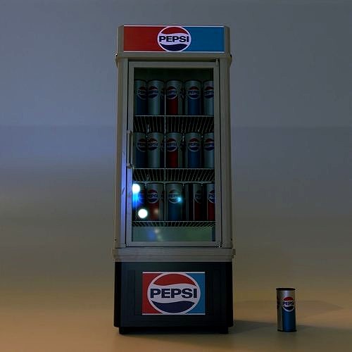 VINTAGE PEPSI SHOWCASE COMMERCIAL REFRIGERATOR 3d model