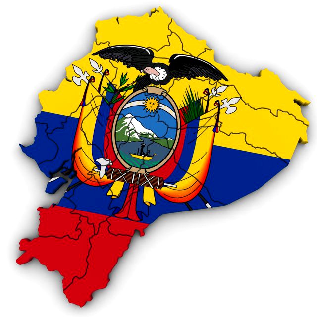 3d political map of ecuador