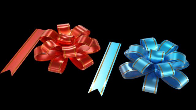 gift bow low-poly