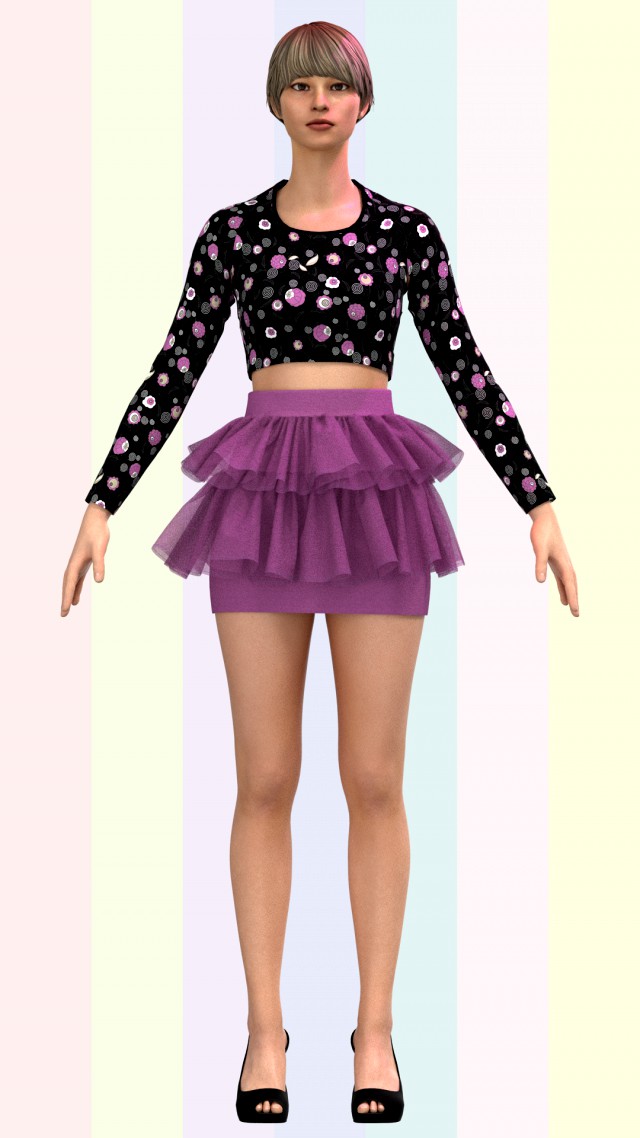 ladies ballerina skirt and top dancing