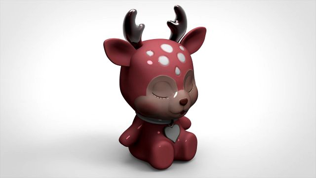 deer christmas 6 3d print model