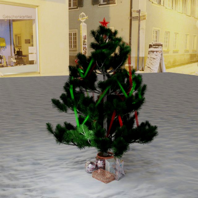 christmas tree with gifts