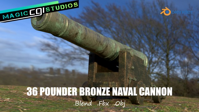 36 pounder bronze naval bombardment cannon