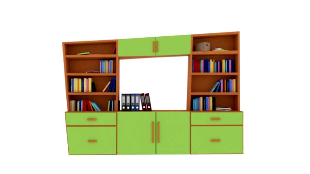 stylized bookshelf