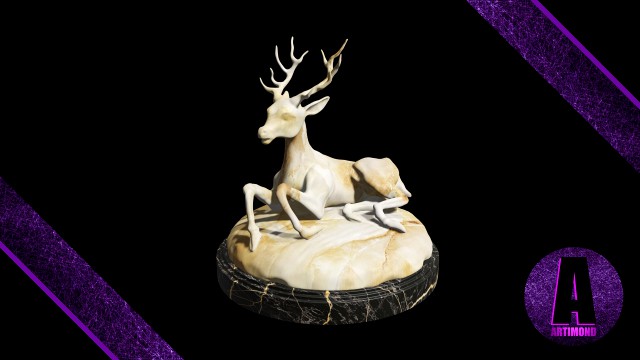 deer statue 3d