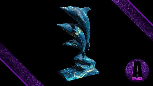 dolphin statue 3d