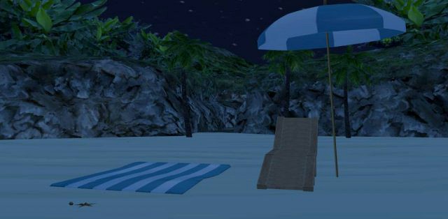 Tropical island - night