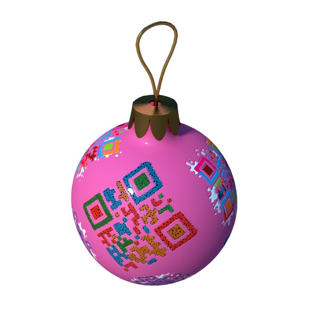 christmas ball with qr codes